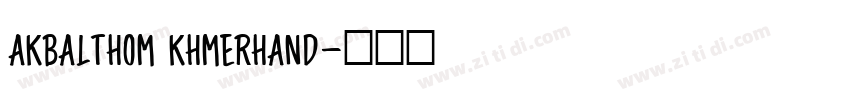 AKbalthom KhmerHand字体转换